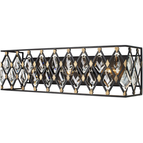 Windsor 3 Light 23.25 inch Carbon/Havana Gold Bath/Vanity Wall Light