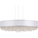 Eclyptix LED LED 24 inch Polished Stainless Steel Pendant Ceiling Light in Wavy Layout, Silver, Wavy Layout