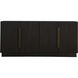 Diego 72 X 12 inch Dark Stained Oak and Antique Brass Sideboard