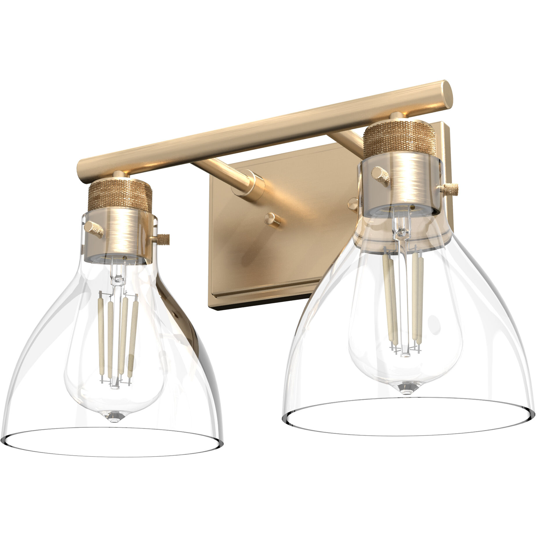 Vanity light with fan top