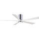 Atlas Irene-5HLK 60 inch Polished Chrome with Matte White Blades Ceiling Fan, Flush Mounted