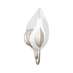 Blossom 1 Light 6 inch Silver Leaf Wall Sconce Wall Light