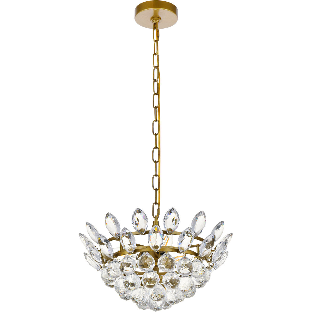 Emilia 3 Light 14 inch Brass Pendant Ceiling Light