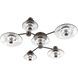 Atmosphere Cirrus LED Flat Bronze Sconce/Flush Mount Ceiling Light in 3000K LED, Clear Granite, Hub & Spoke
