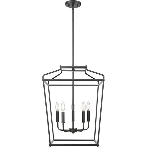 Nellita 5 Light 18 inch Matte Black Indoor Pendant Ceiling Light