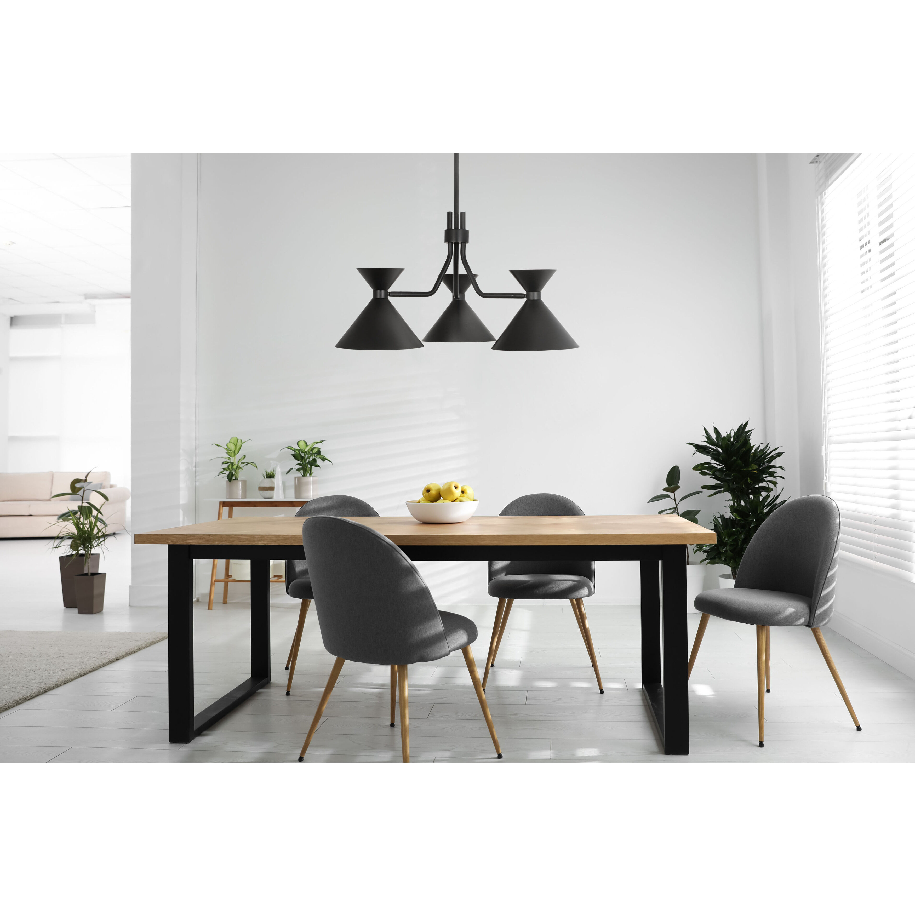 Cinch 3 Light 36 inch Matte Black Chandelier Ceiling Light