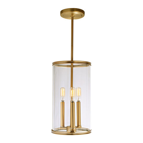 Gramercy 3 Light 8 inch Satin Brass Pendant Ceiling Light
