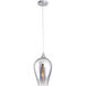 Canada 1 Light 9 inch Chrome Single Pendant Lighting Ceiling Light