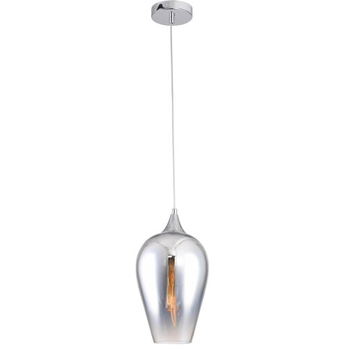 Canada 1 Light 9 inch Chrome Single Pendant Lighting Ceiling Light