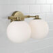 Ansley 2 Light 14.75 inch Aged Brass Vanity Light Wall Light
