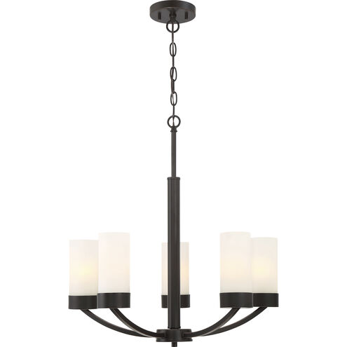 Denver 5 Light 12 inch Mahogany Bronze Chandelier Ceiling Light