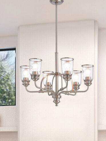 Lawrenceville 6 Light 26 inch Brushed Nickel Chandelier Ceiling Light