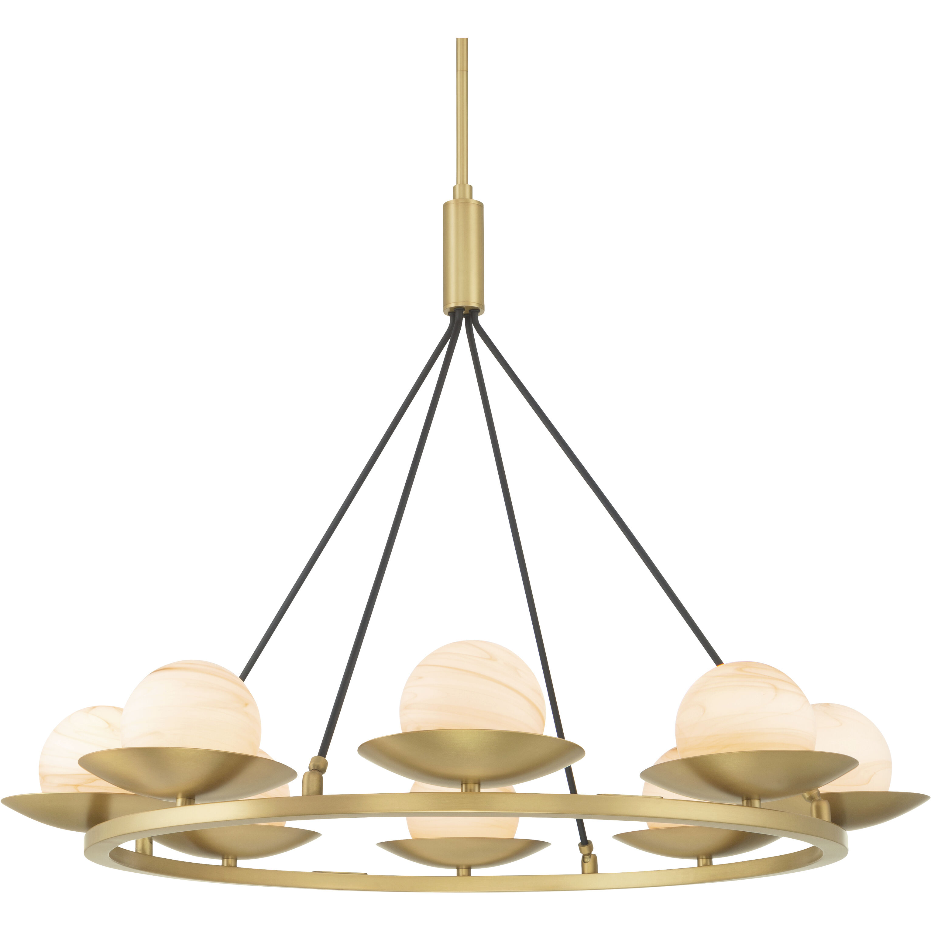 Olenne 8 Light 42 inch Legacy Brass and Dark Matte Black Pendant Ceiling Light