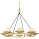 Olenne 8 Light 42 inch Legacy Brass and Dark Matte Black Pendant Ceiling Light