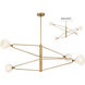 Orion 4 Light 53 inch Legacy Brass Chandelier Ceiling Light