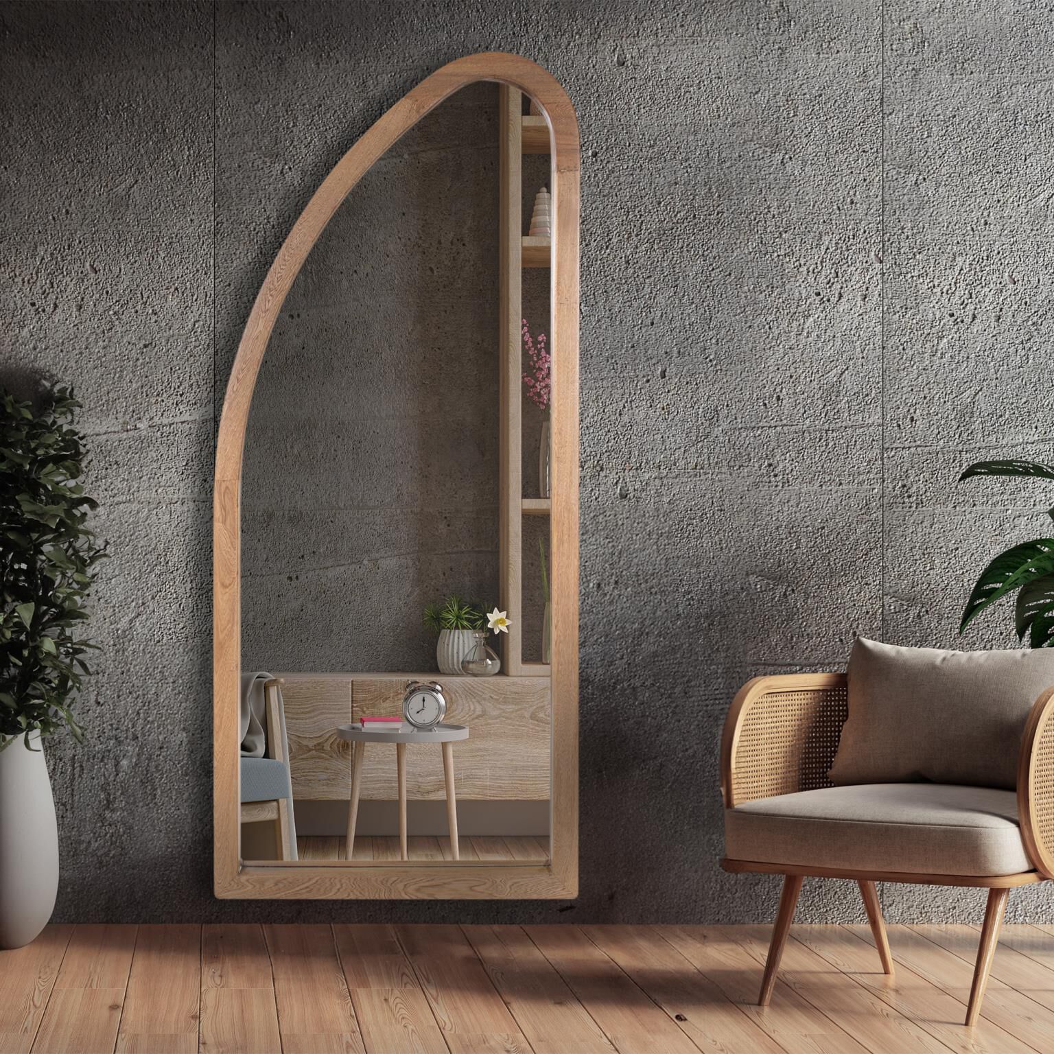 McKenna 71 X 30.25 inch Natural Left Mirror