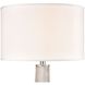 Juneau 30 inch 150 watt Clear with Polished Nickel Table Lamp Portable Light