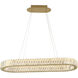 Golden Ratio 1 Light 33.4 inch Satin Gold Linear Pendant Ceiling Light