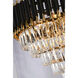 Canada 8 Light 20 inch Black and Gold Chandelier Ceiling Light