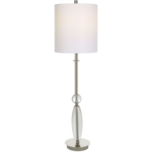 Sceptre 35.5 inch 150.00 watt Crystal and Polished Nickel Buffet Lamp Portable Light