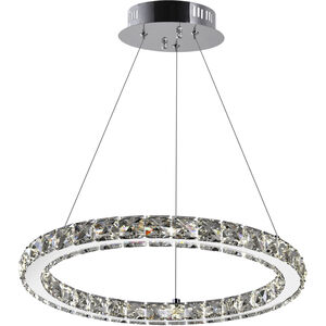 CWI Lighting Ring LED 16 inch Chrome Chandelier Ceiling Light  5080P16ST-R - Open Box