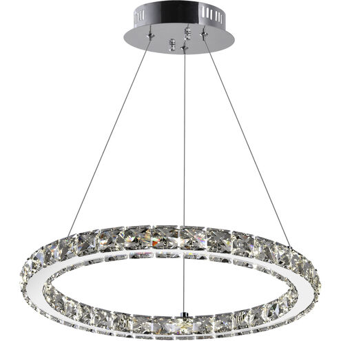 CWI Lighting Ring LED 16 inch Chrome Chandelier Ceiling Light 5080P16ST-R - Open Box