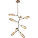 Aalto LED 37.1 inch Burnished Bronze Chandelier Ceiling Light, Modern Vine