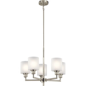 Lynn Haven 5 Light 22 inch Brushed Nickel Chandelier 1 Tier Small Ceiling Light, 1 Tier Small