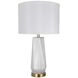 Geometric 26 inch 40.00 watt Gold/White Table Lamp Portable Light