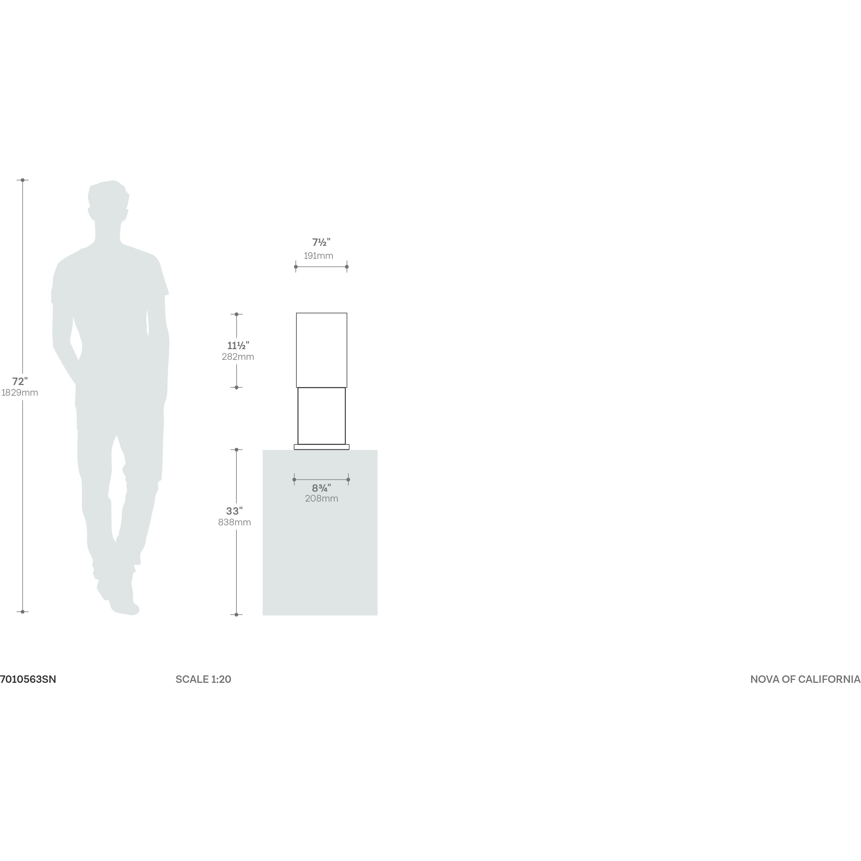 Luxe Satin Nickel Tabletop Touchless Hand Sanitizer Dispenser