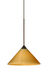 Kona 1 Light Bronze Pendant Ceiling Light in Mango Starpoint Glass, Halogen