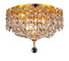 Century 3 Light 10 inch Gold Flush Mount Ceiling Light in Royal Cut