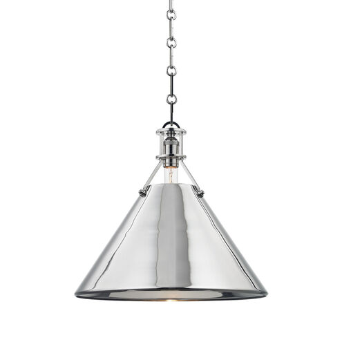 Metal No.2 1 Light 16 inch Polished Nickel Pendant Ceiling Light