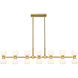 Artemis 14 Light 60 inch Modern Gold Linear Chandelier Ceiling Light