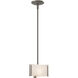 Exos Delta 1 Light 8 inch Dark Smoke Mini Pendant Ceiling Light in White Art