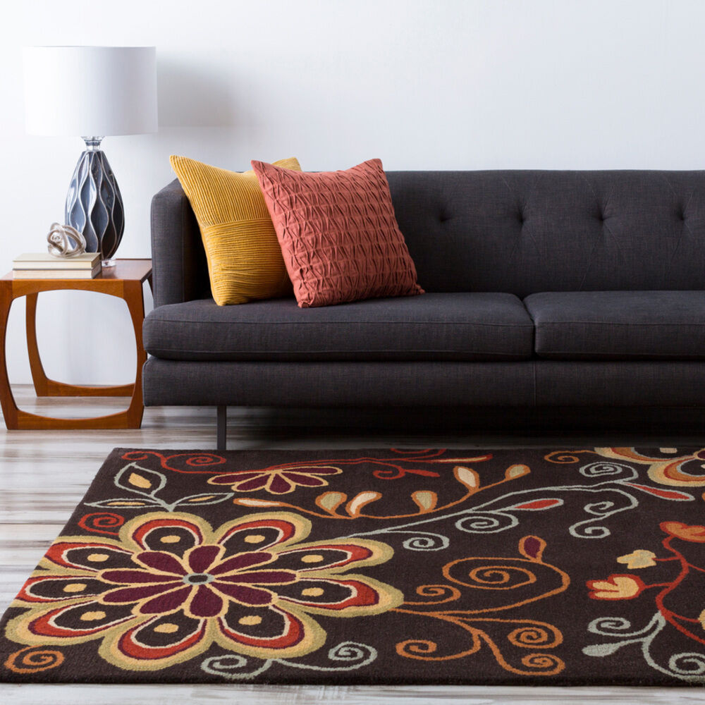 Athena 180 X 144 inch Dark Brown/Rust/Camel/Burnt Orange/Tan Rugs, Wool