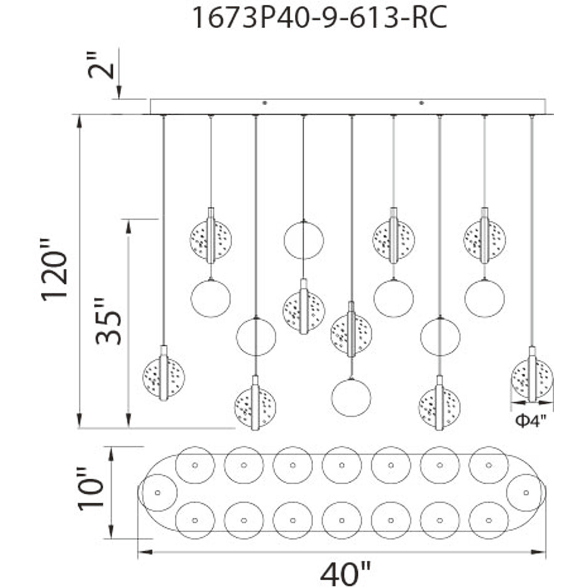 Salvador LED 10 inch Polished Nickel Chandelier Ceiling Light