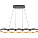 Maestro LED 37.75 inch Black/Gold Linear Pendant Ceiling Light in Black and Gold