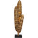 Musa 62 inch 9 watt Vintage Brass and Black Floor Lamp Portable Light