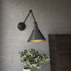 Alora Mood Archer 1 Light 9.5 inch Matte Black Bath Vanity Light Wall Light