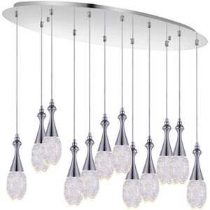 Dior LED 34 inch Chrome Multi Point Pendant Ceiling Light