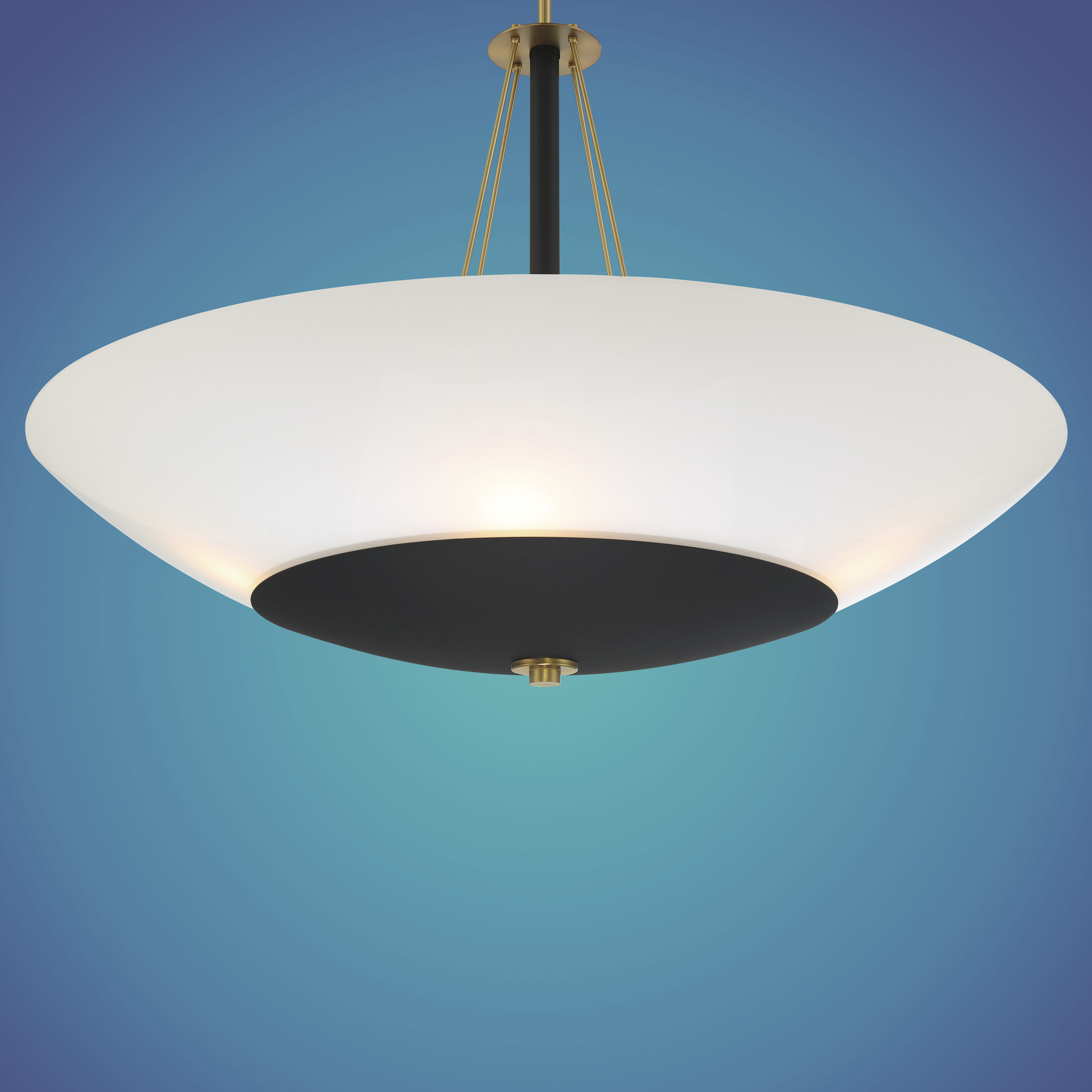 BAX 5 Light 32 inch Sand Coal and Soft Brass Pendant Ceiling Light
