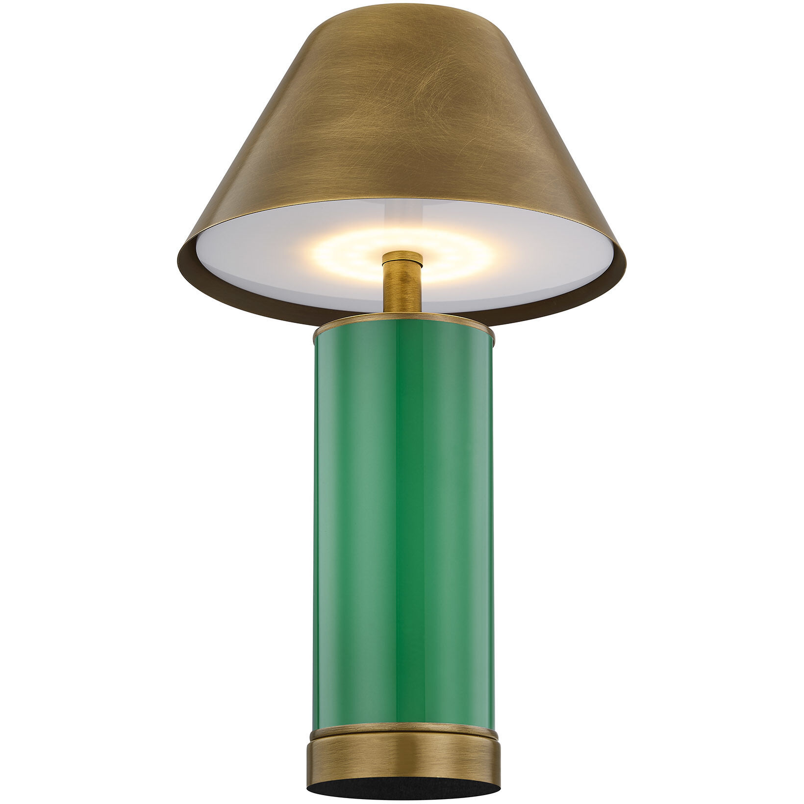 Molly 12 inch 2.30 watt Jolly Green Portable Rechargeable Table Lamp Portable Light, Coco & Dash