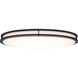 Glamour LED 17.99 inch Black Oval Flush Mount Ceiling Light