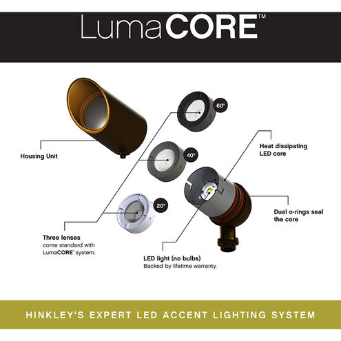 Lumacore 120v 12.00 watt Satin Black Landscape Spot Light, Variable Output