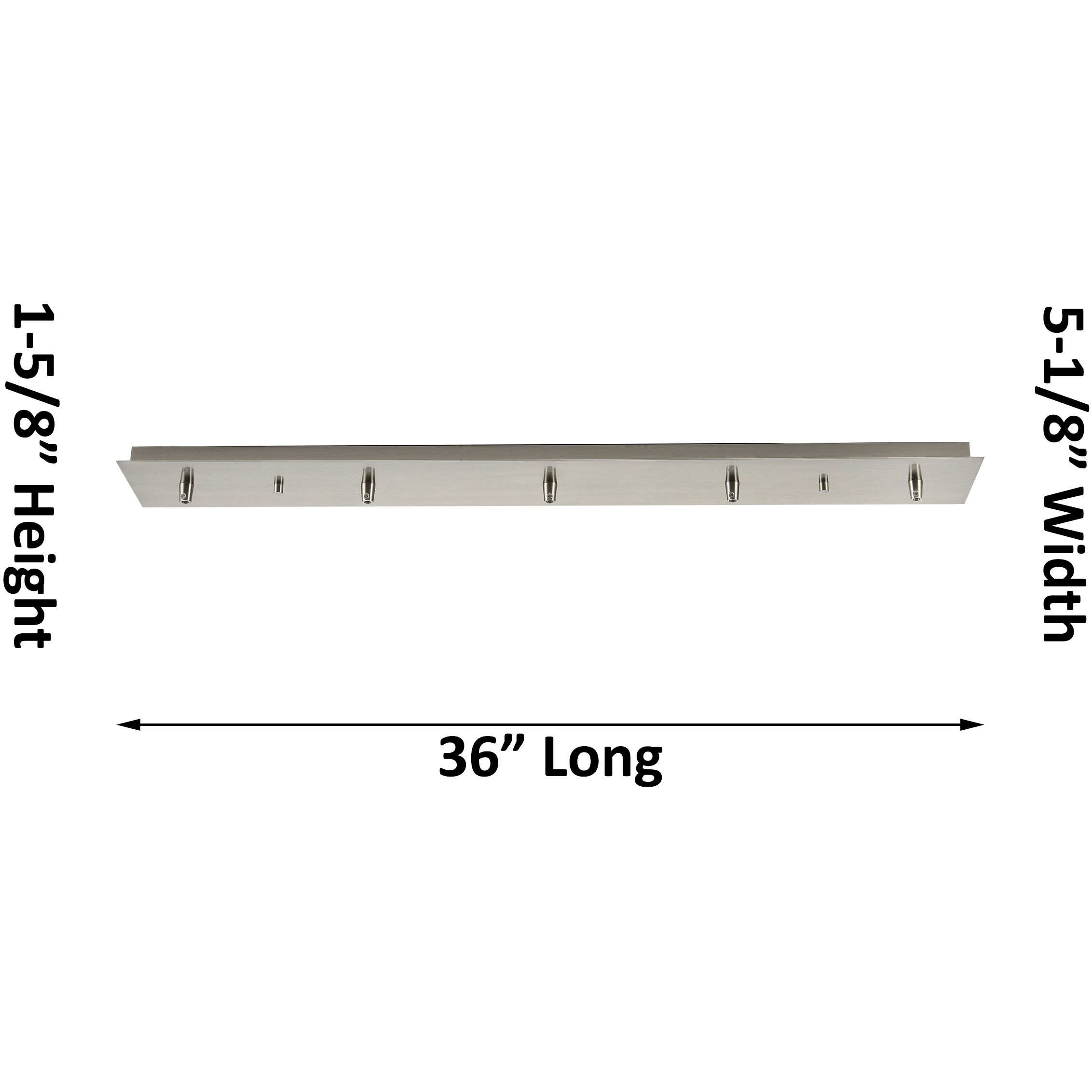 Whitney Large Beacon 5 Light 36 inch Oil Rubbed Bronze Linear Pendant Ceiling Light, Whitney