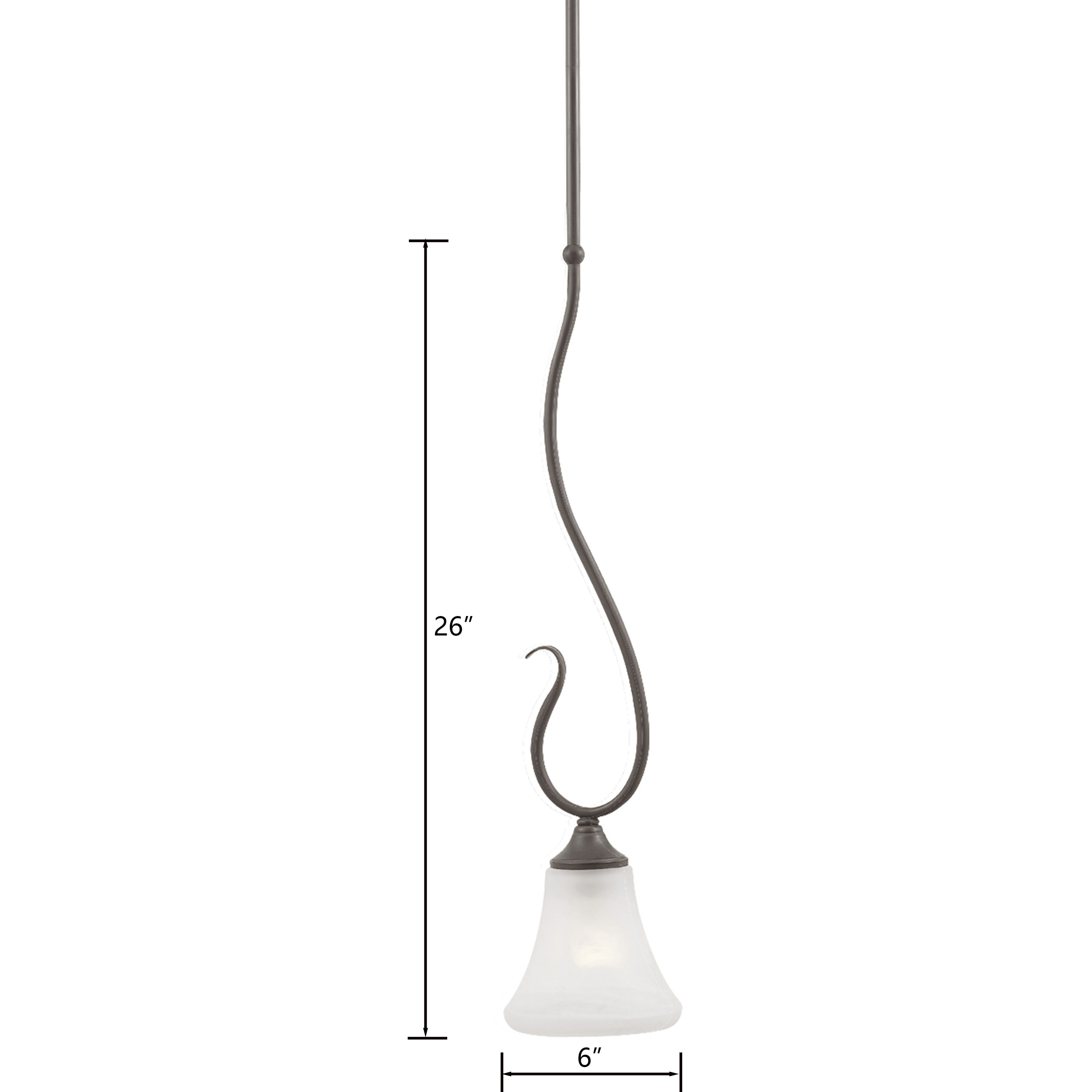 Elipse 1 Light 6 inch Painted Bronze Mini Pendant Ceiling Light