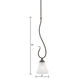 Elipse 1 Light 6 inch Painted Bronze Mini Pendant Ceiling Light