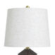 Jean 29 inch 100 watt Mahogany and Gold and Light Oatmeal Table Lamp Portable Light