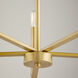Tempo 6 Light 25 inch Aged Brass Chandelier Ceiling Light